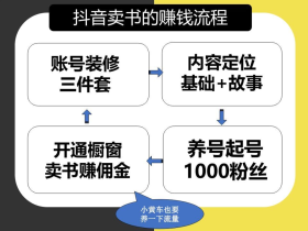 抖音卖书(书单号)的赚钱流程
