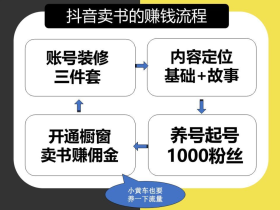 抖音卖书（书单号）的赚钱流程