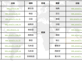 谷歌小语种分站网址大全